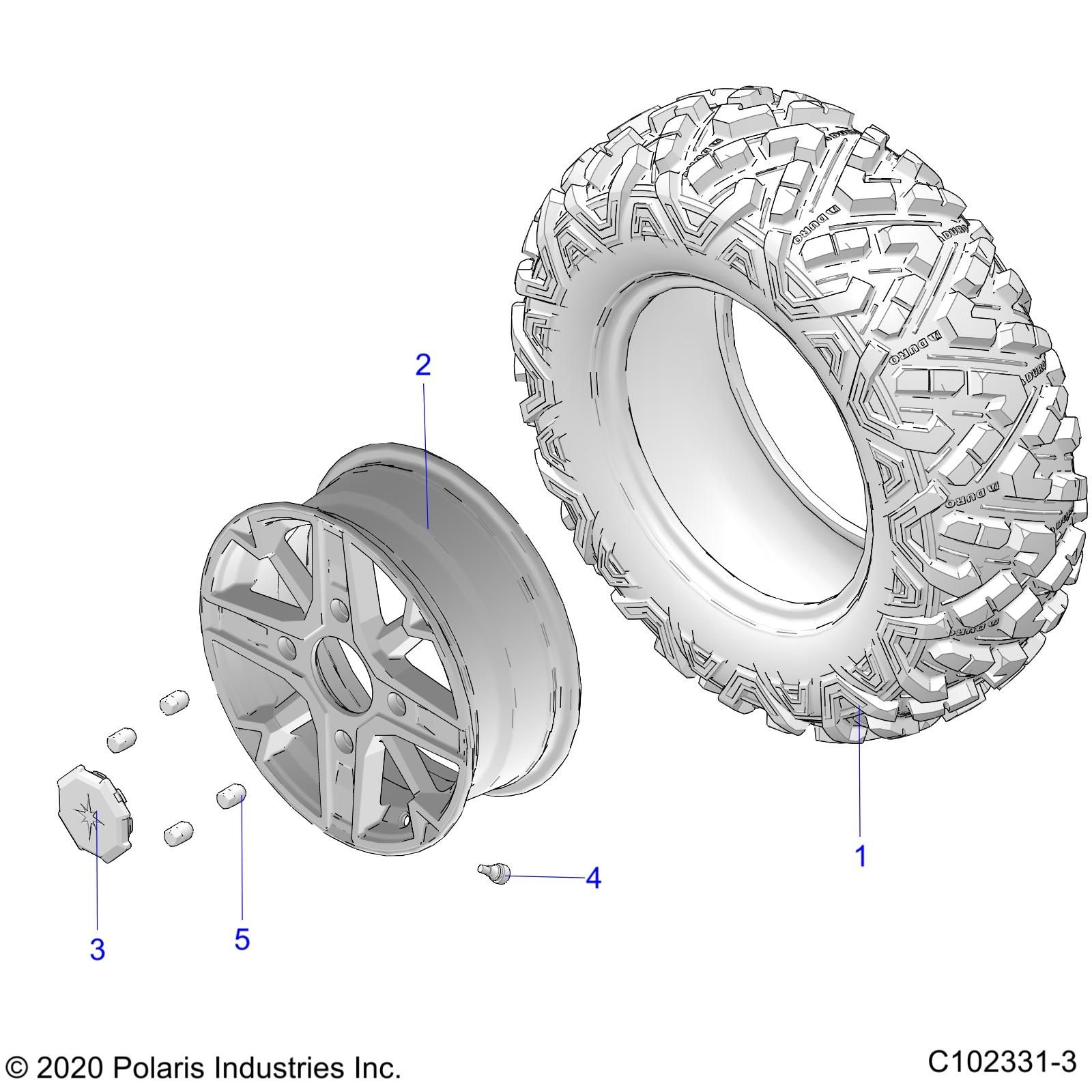 ROUES ROUES AVANT POUR SPORTSMAN TOURING XP 1000 TRAIL 2024