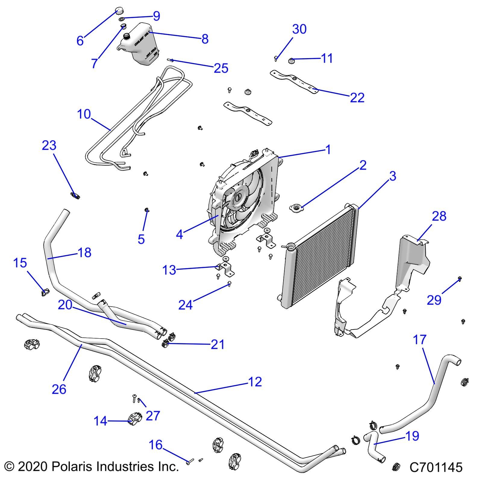 MOTEUR SYSTEME DE REFROIDISSEMENT POUR RANGER XP 1000 TRACTOR NORDIC PRO 2025