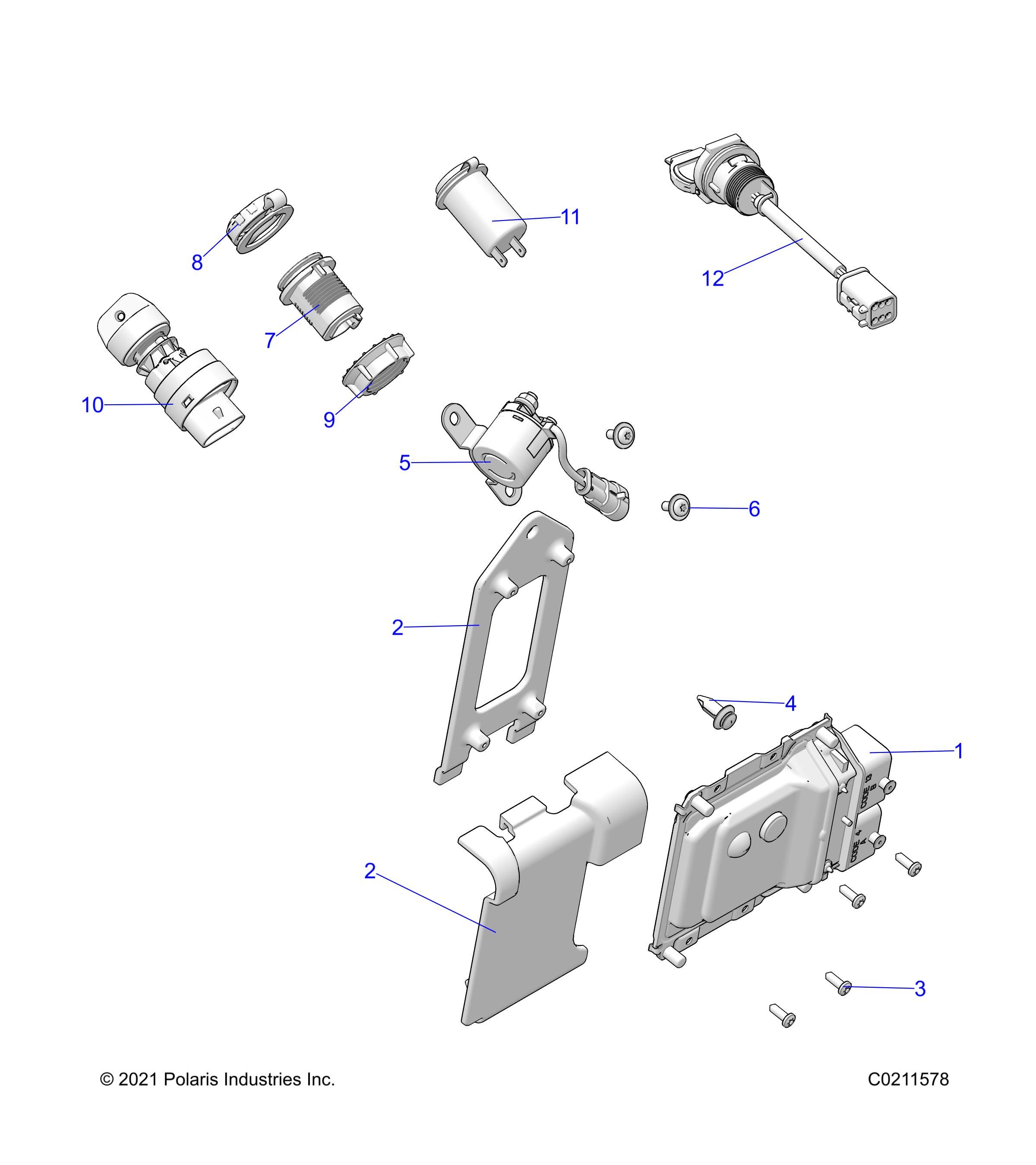 ELECTRIQUE INTERRUPTEURS CAPTEURS ET ECM POUR SPORTSMAN 570 SP TRAIL PACKAGE RIDE COMMAND 2022