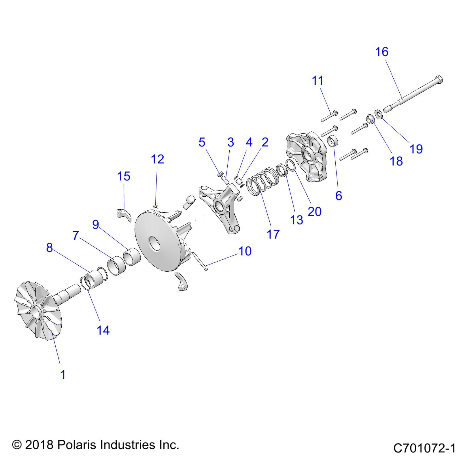 TRANSMISSION EMBRAYAGE PRIMAIRE POUR RZR XP 4 1000 MD 2022