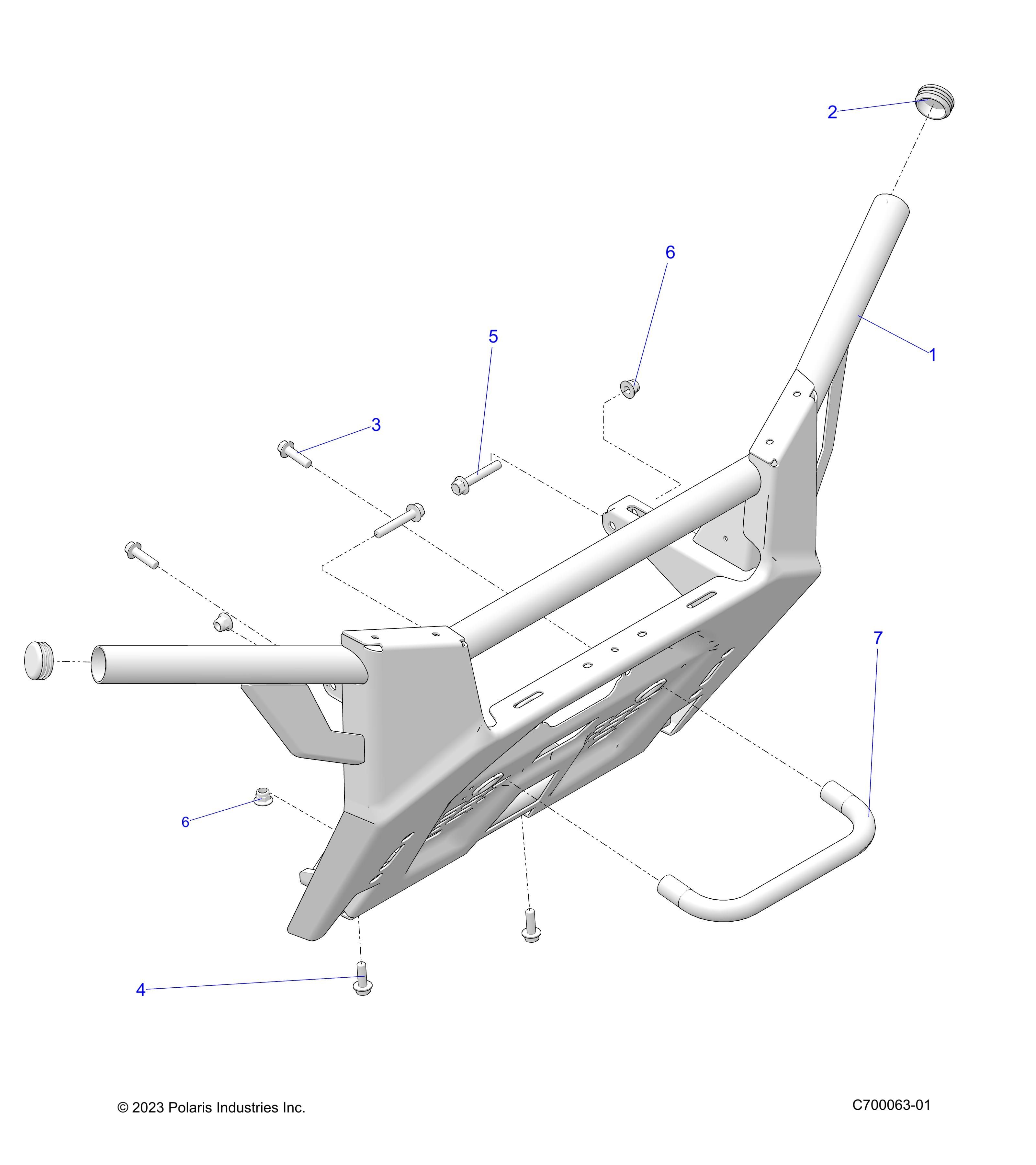 CARROSSERIE PARE CHOC AVANT POUR RANGER 1000 XP CREW NSTR 2024