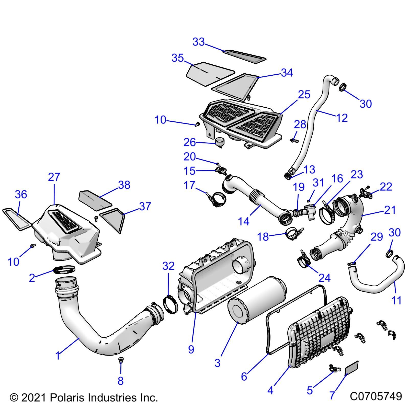 MOTEUR SYSTEME DADMISSION DAIR POUR RZR PRO XP 4 SPORT EVAP 2022