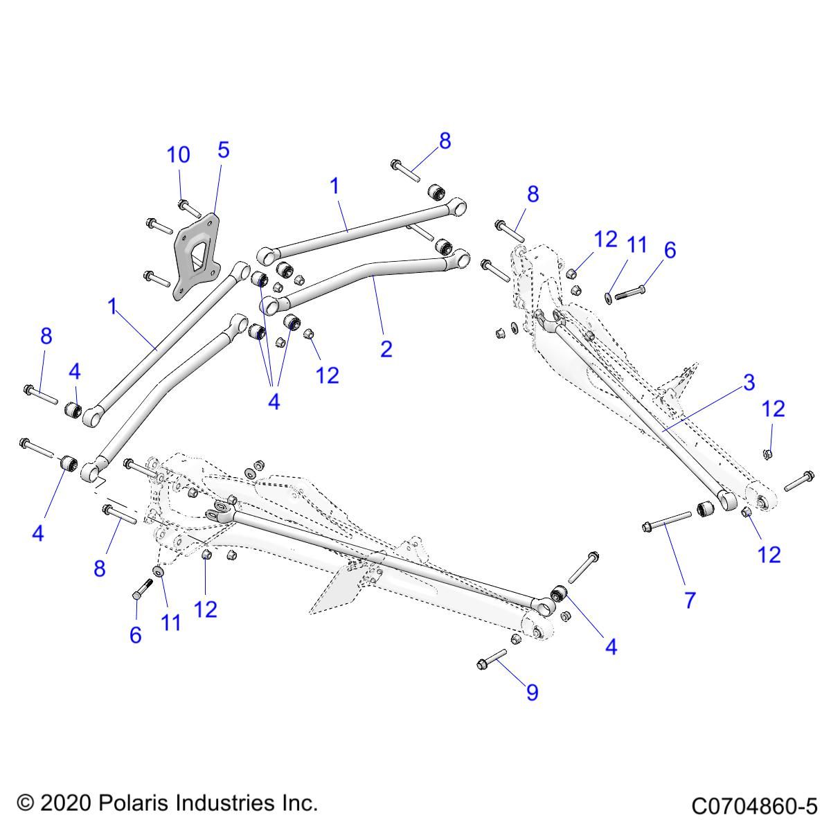 SUSPENSION REAR TRAILING ARMS MOUNTING POUR RZR PRO R 2022