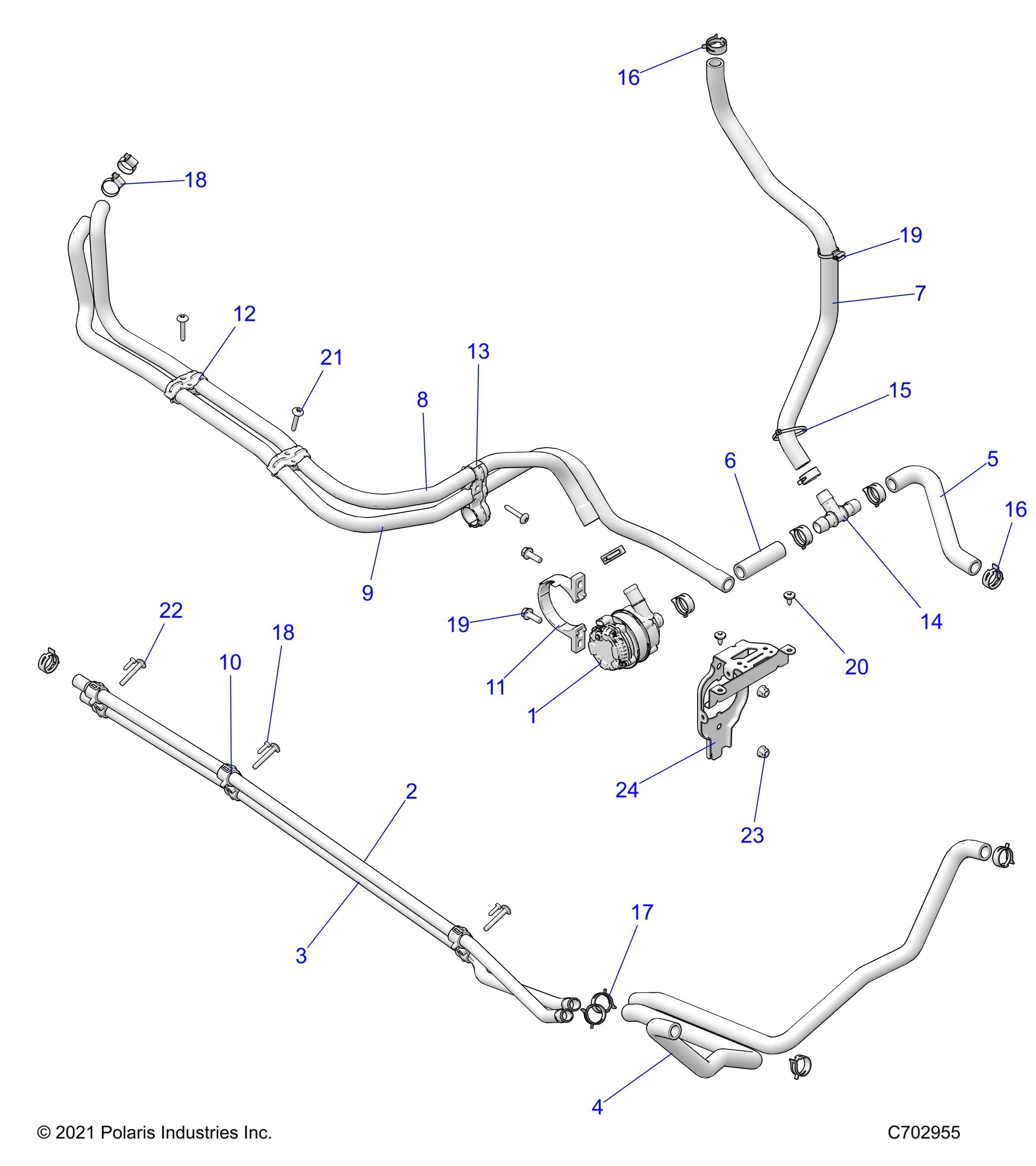 MOTEUR SYSTEME DE REFROIDISSEMENT POUR RZR TURBO R PREM RC R02 2023