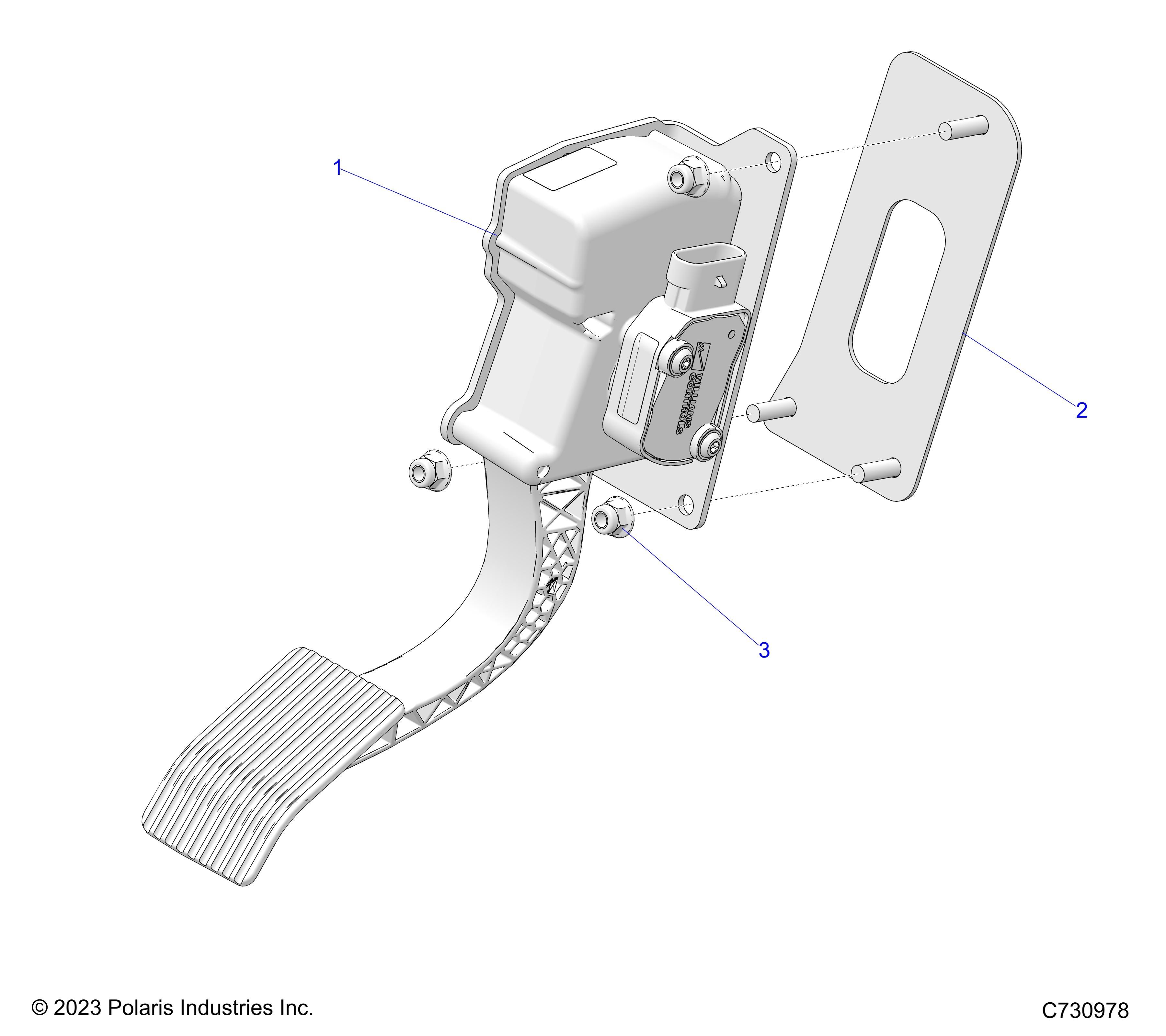 ELECTRIQUE PEDALE DACCELERATEUR POUR RANGER XD 1500 NSTR 2024