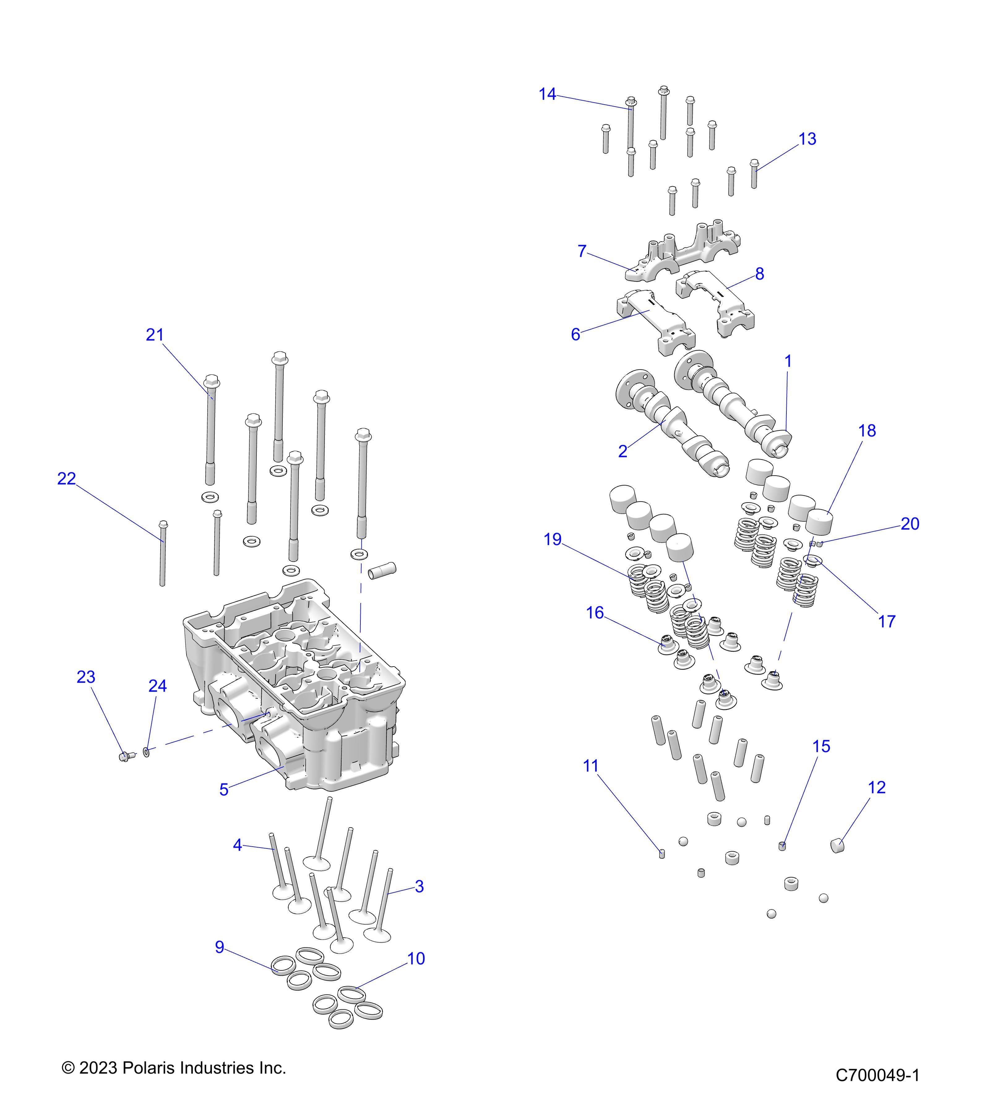 MOTEUR TETE DE CYLINDRE ET SOUPAPES POUR RANGER 1000 XP CREW TEXAS EDITION 2024