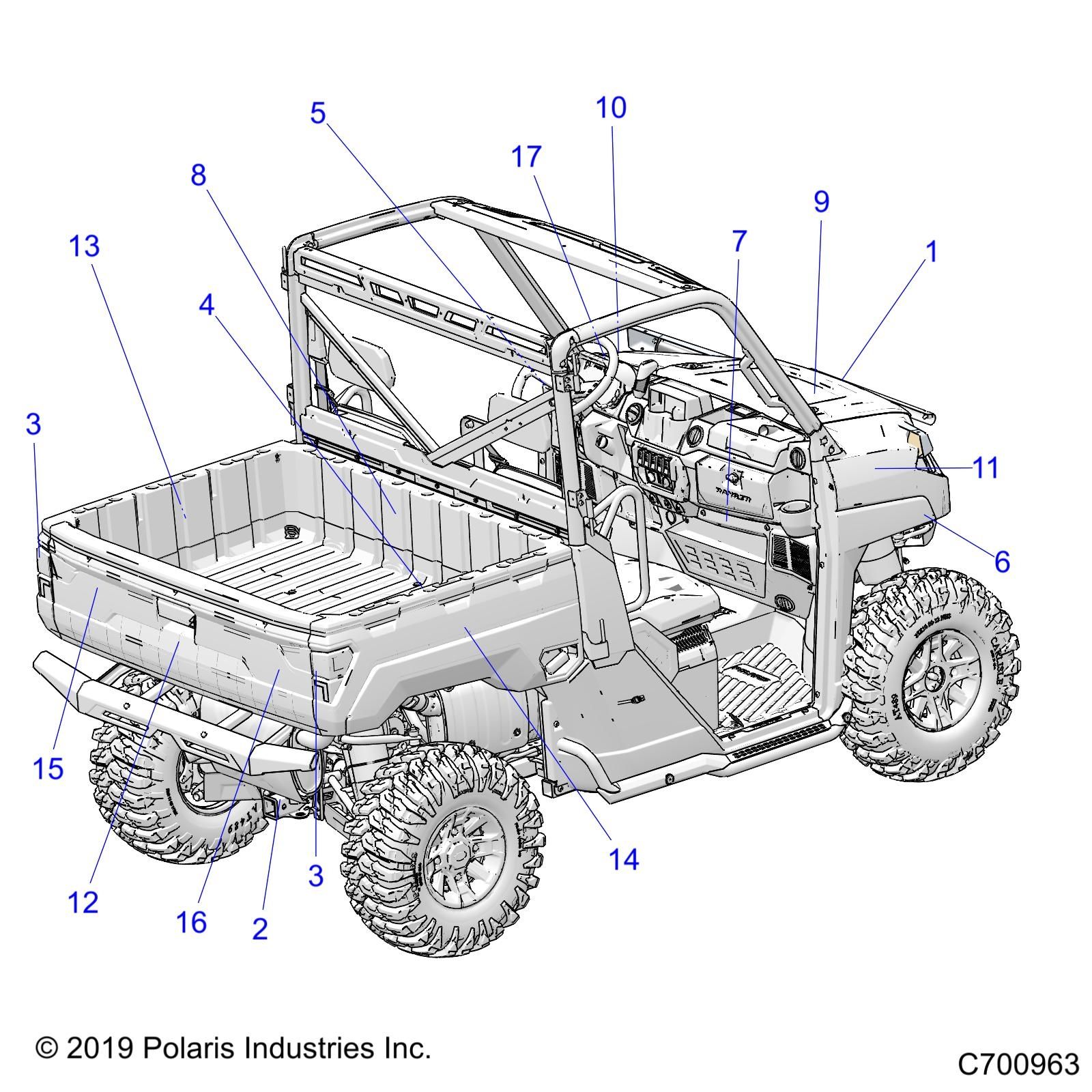 CARROSSERIE AUTOCOLLANTS POUR RANGER XP1000 NSTR ULTIMATE 2020