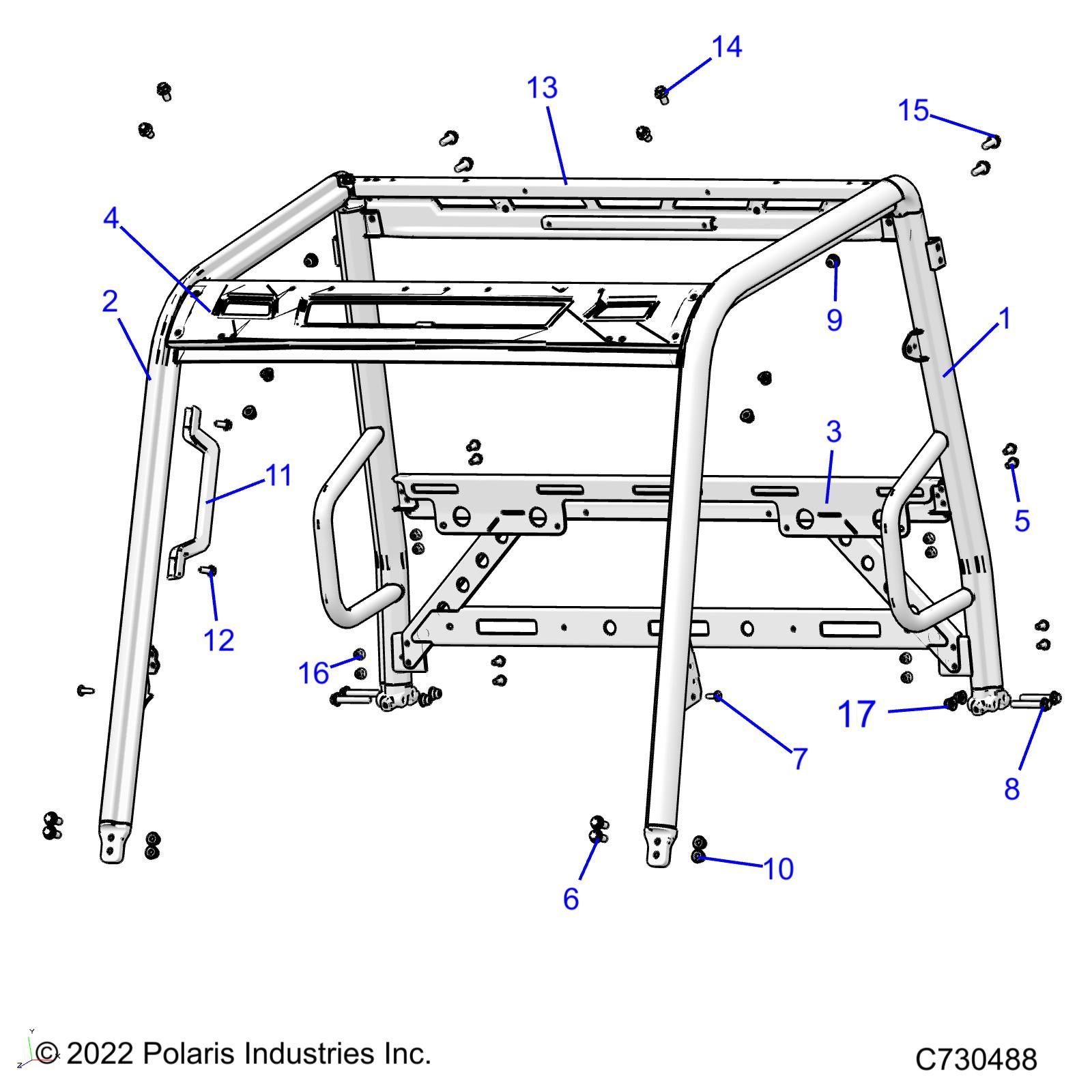 CHASSIS CAB FRAME POUR RANGER 570/PREMIUM (R02) 2023