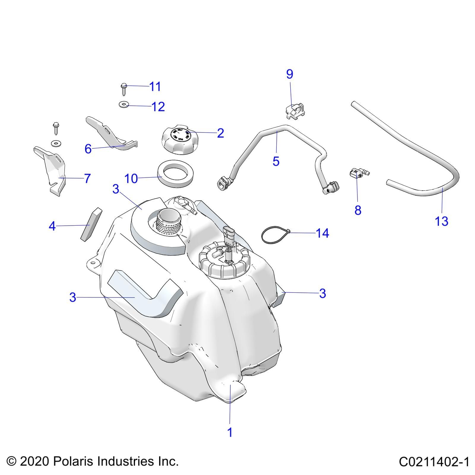 MOTEUR CIRCUIT ET RESERVOIR DE CARBURANT POUR SPORTSMAN 570 EPS EURO5 2023