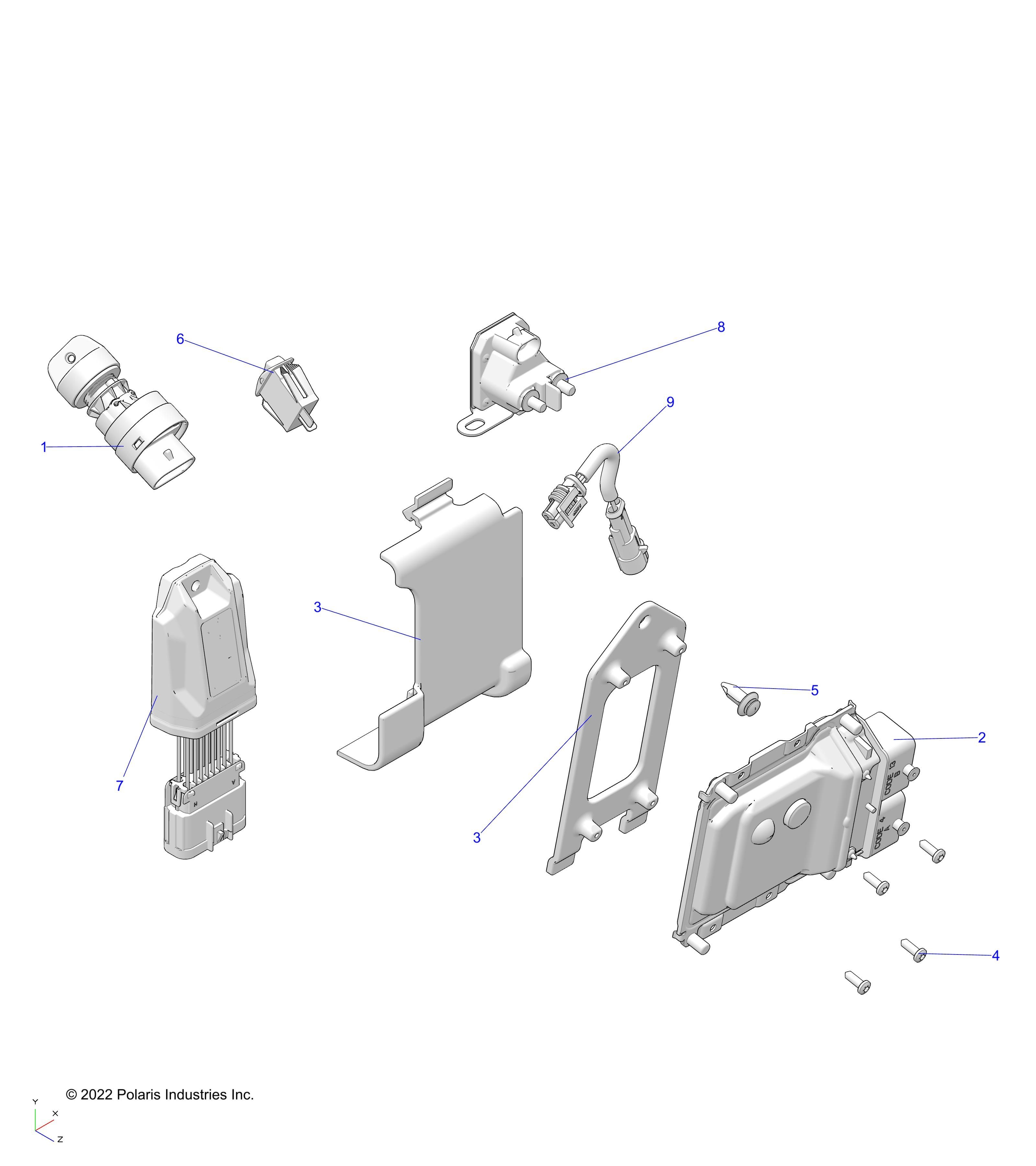 ELECTRIQUE INTERRUPTEURS CAPTEURS ET ECM POUR SPORTSMAN TOURING 570 EPS TRACTOR 2022