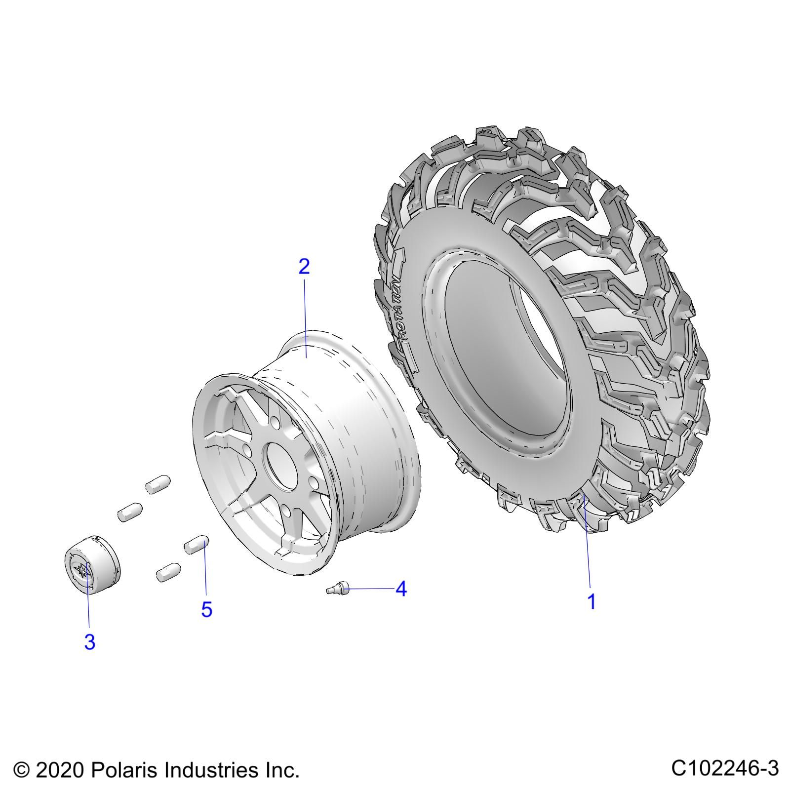 ROUES PNEU AVANT POUR SPORTSMAN 570 6X6 EPS LE EU 2023