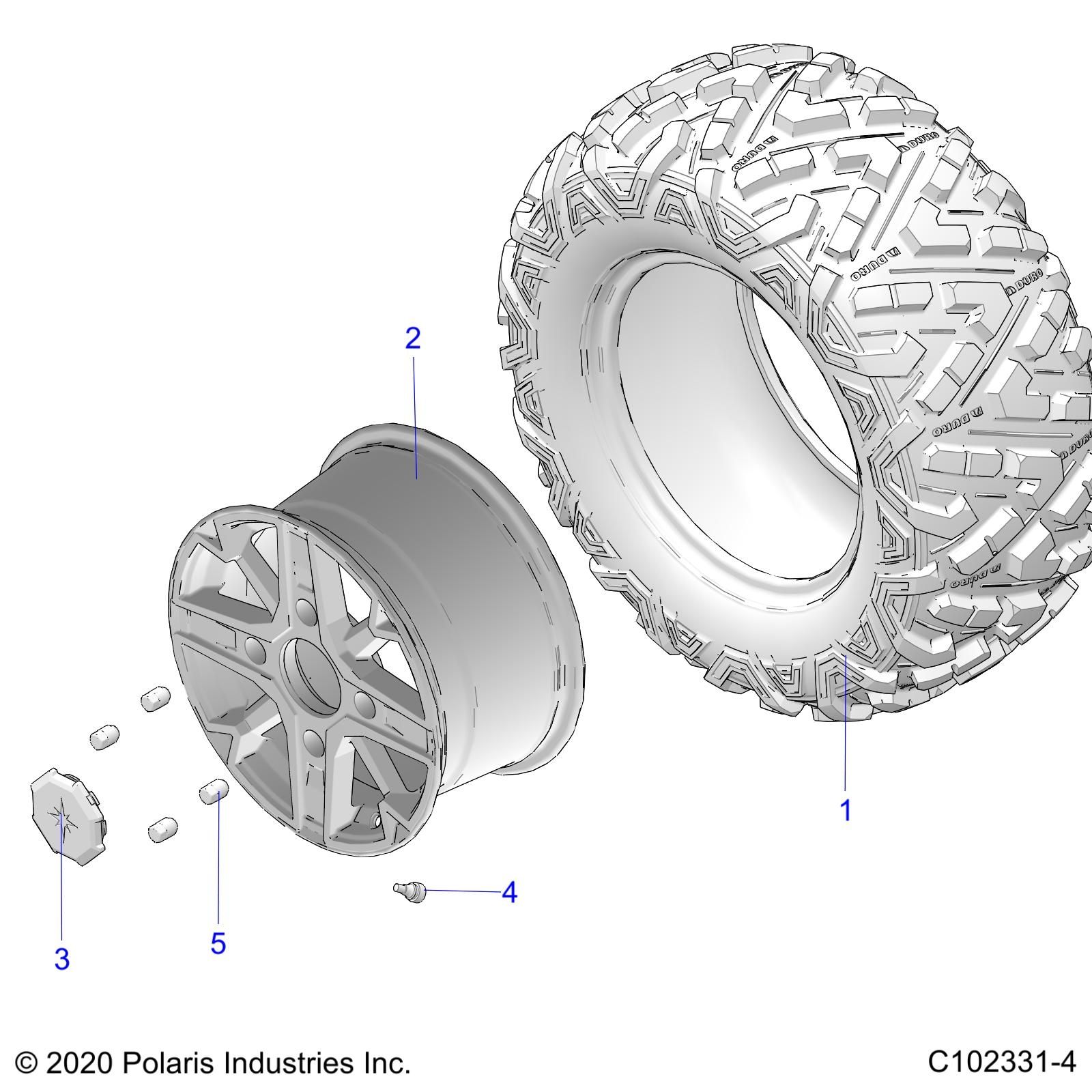 ROUES ROUES ARRIERE POUR SPORTSMAN TOURING XP 1000 TRAIL 2024