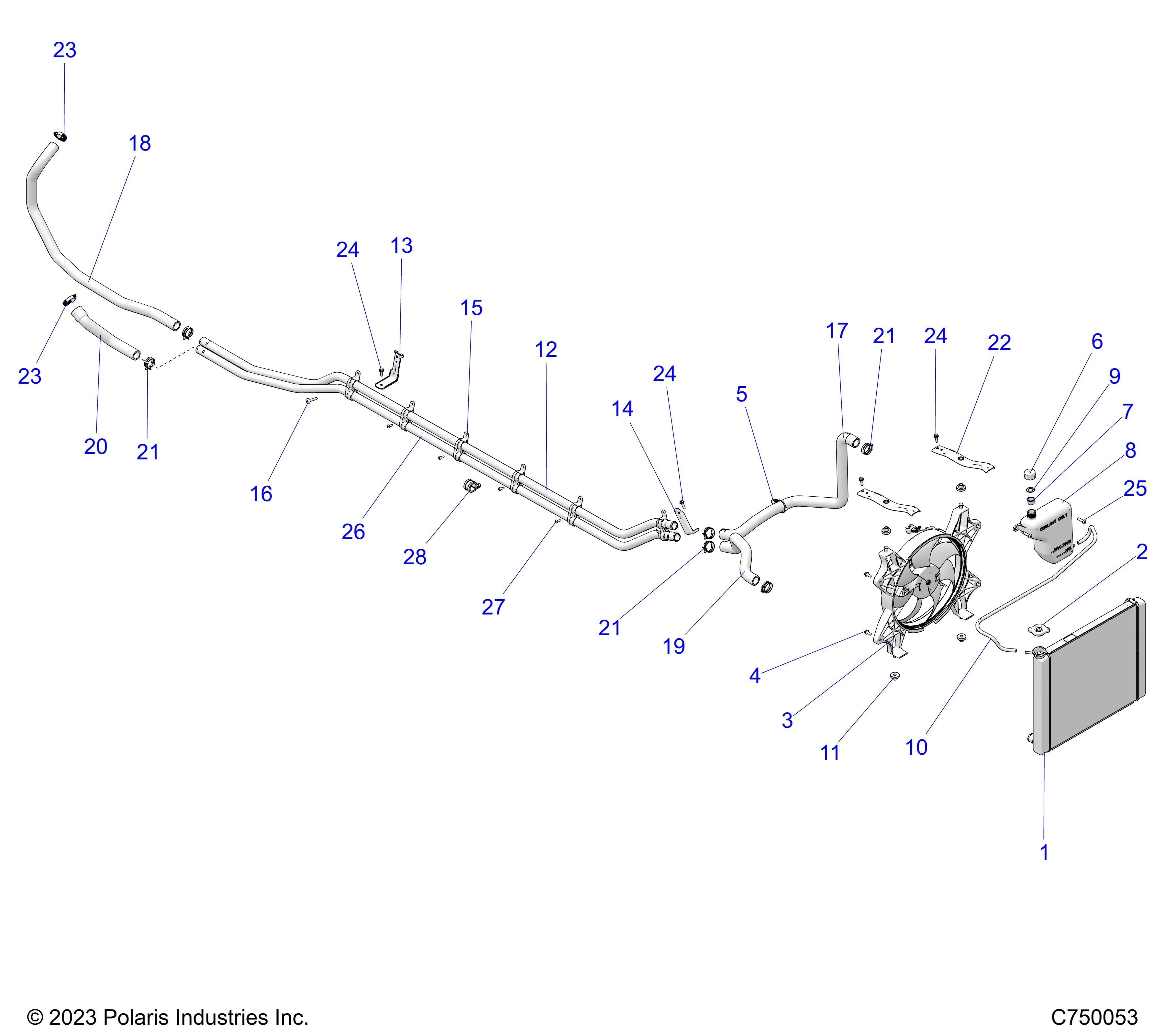 MOTEUR SYSTEME DE REFROIDISSEMENT POUR GENERAL 4 1000 SPORT 2025