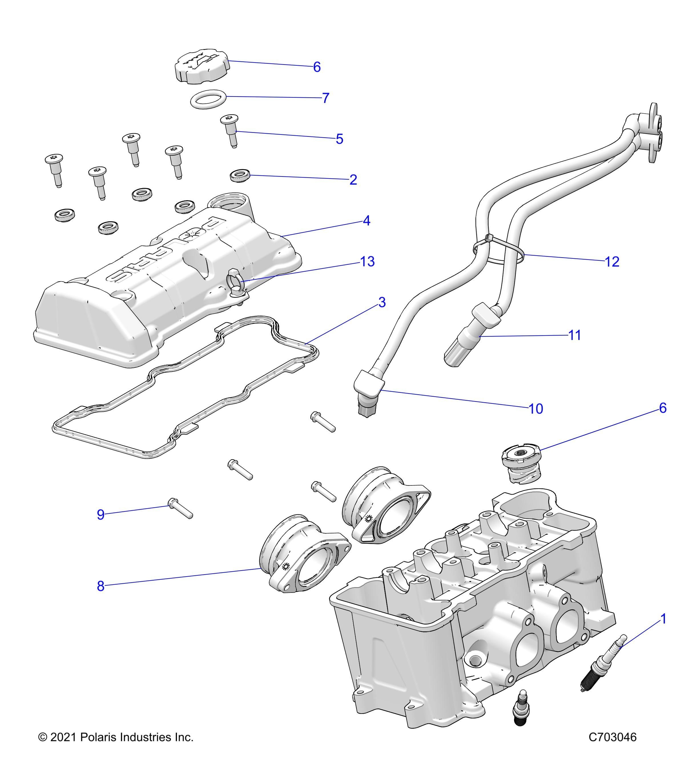 MOTEUR ACCELERATEUR ET COUVERCLE DE SOUPAPES POUR RANGER CREW 1000 FULL SIZE 3PC 2024