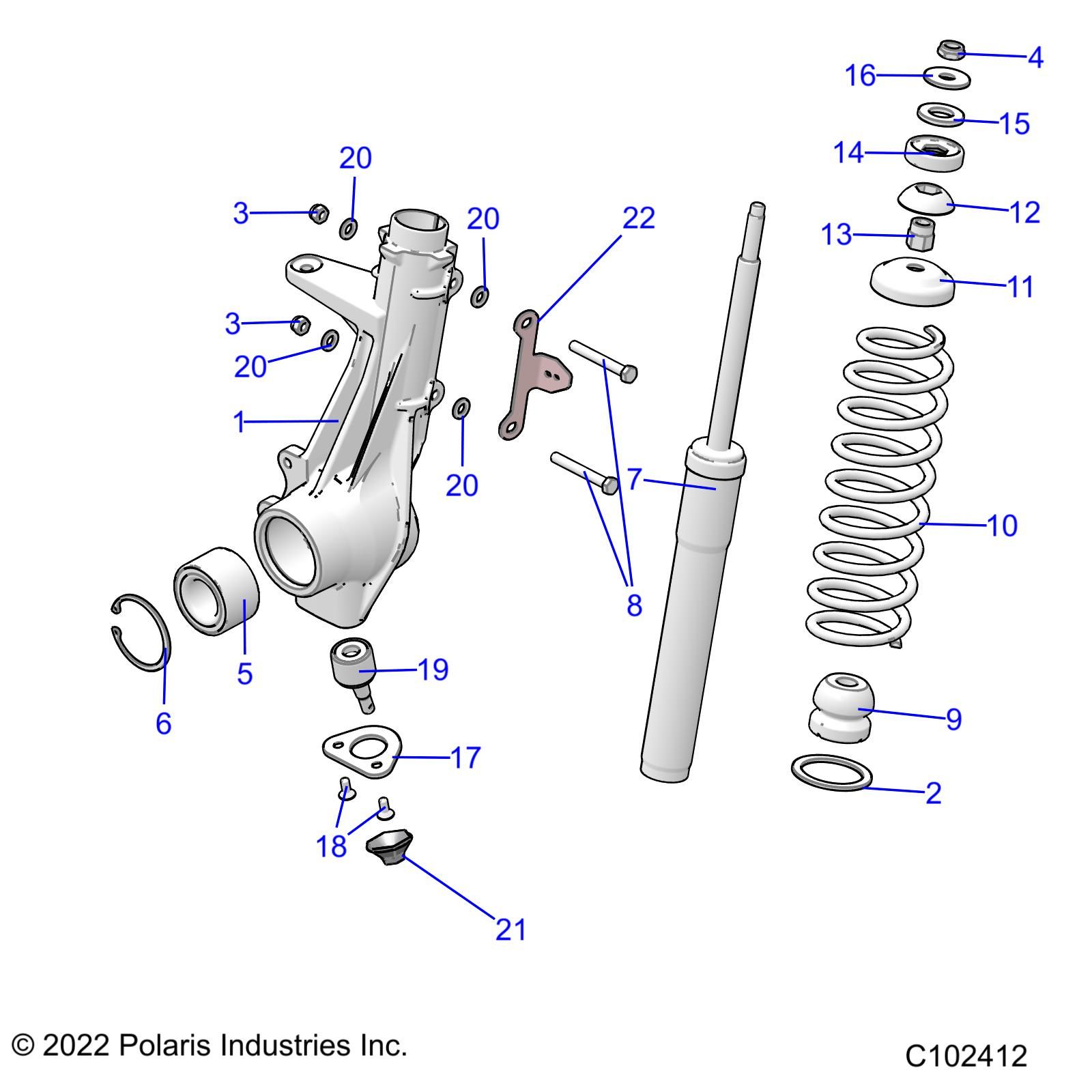 SUSPENSION FRONT STRUT POUR SPORTSMAN 570 EUZUG TRACTOR R01 2023