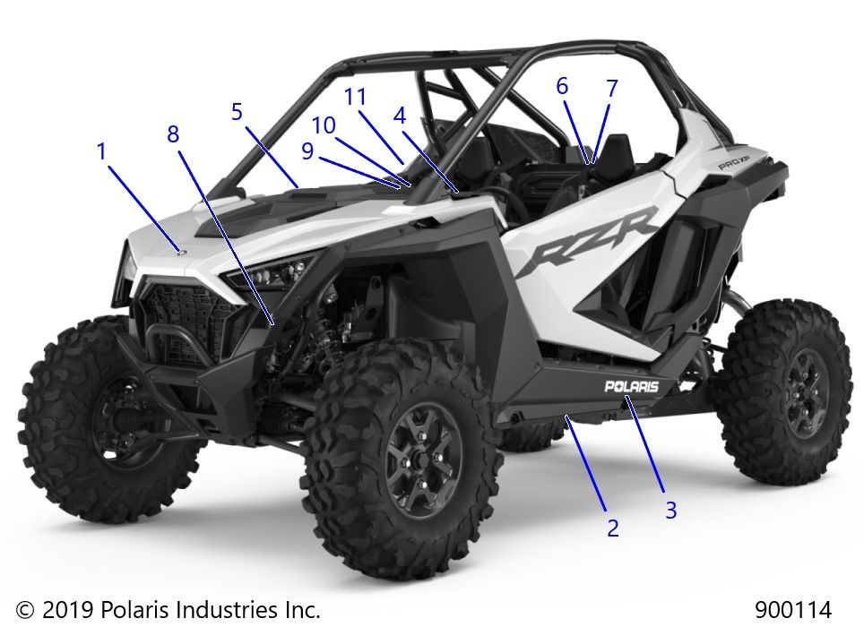 CARROSSERIE AUTOCOLLANTS STANDARD POUR RZR PRO XP PREMIUM 2021