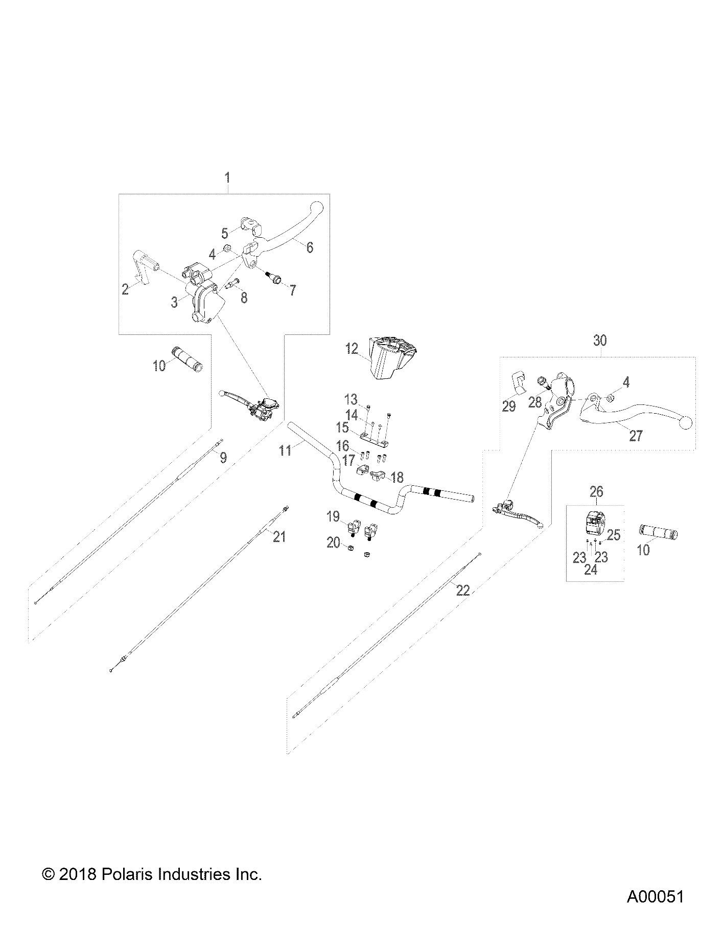 DIRECTION GUIDON ET COMMANDES POUR OUTLAW 110 2024