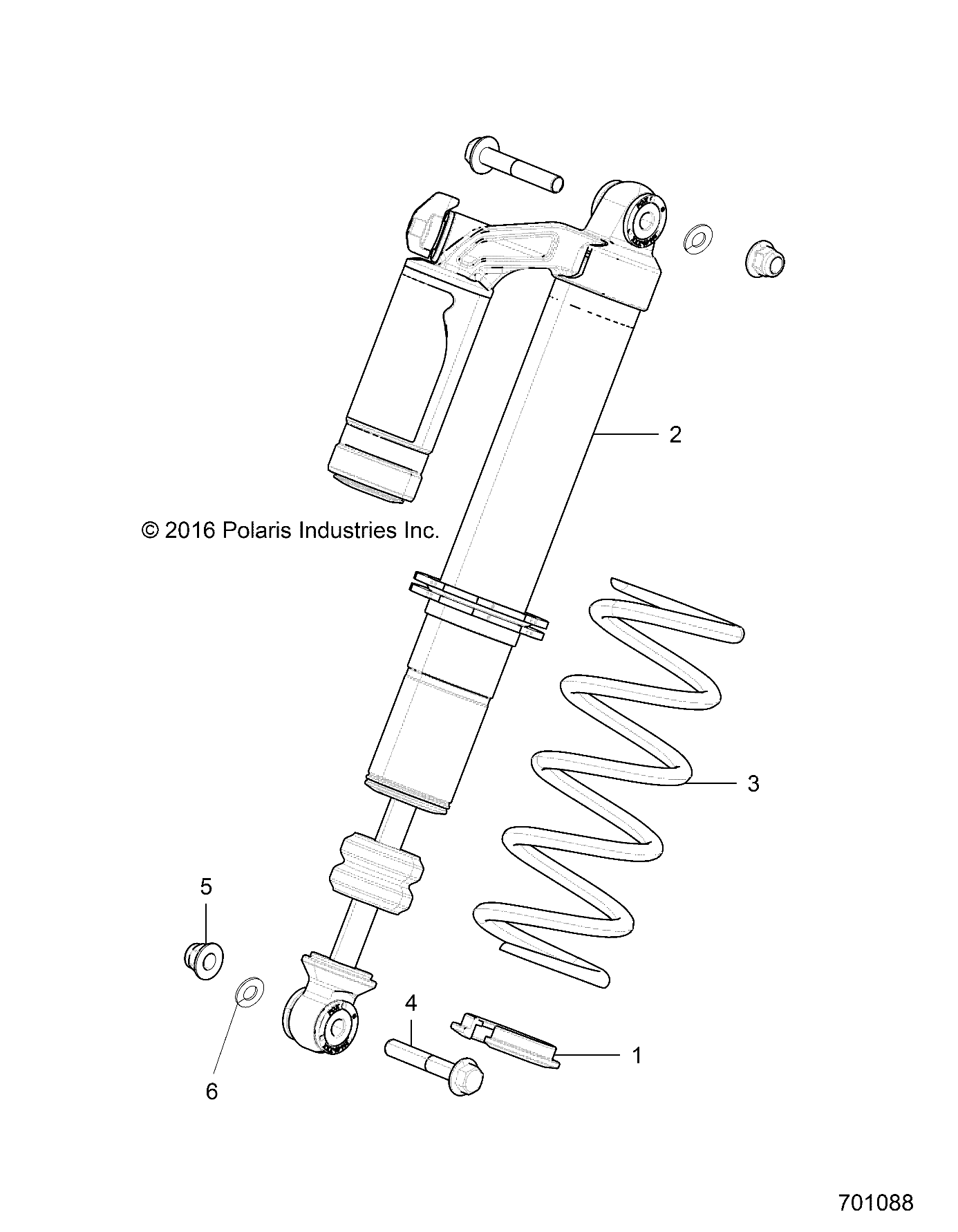 SUSPENSION MONTAGE AMORTISSEUR AVANT POUR GENERAL 4 1000 PREMIUM 2020