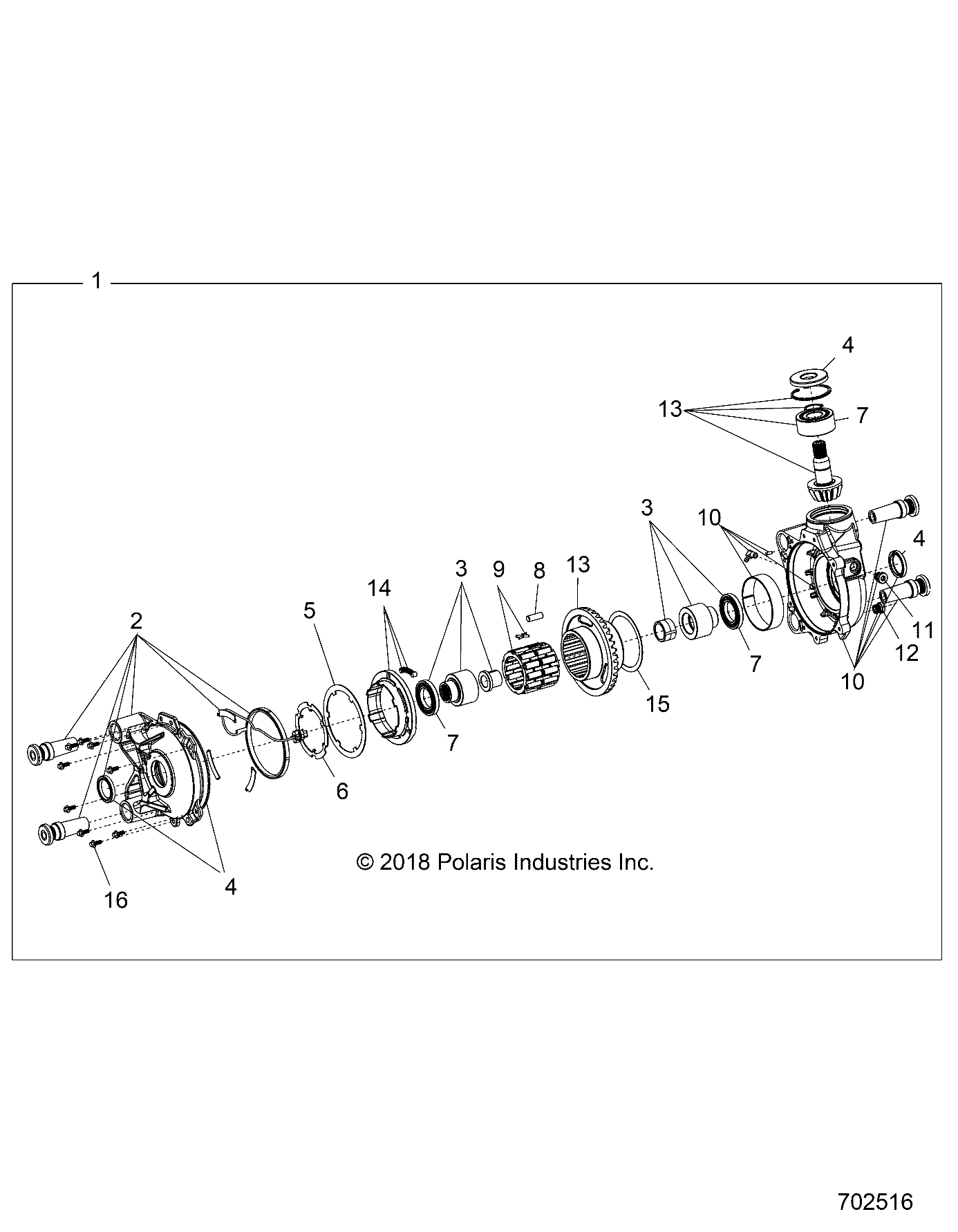 TRANSMISSION BOITE AVANT FROM 1119 POUR RZR XP 4 TURBO S VELOCITY 2019