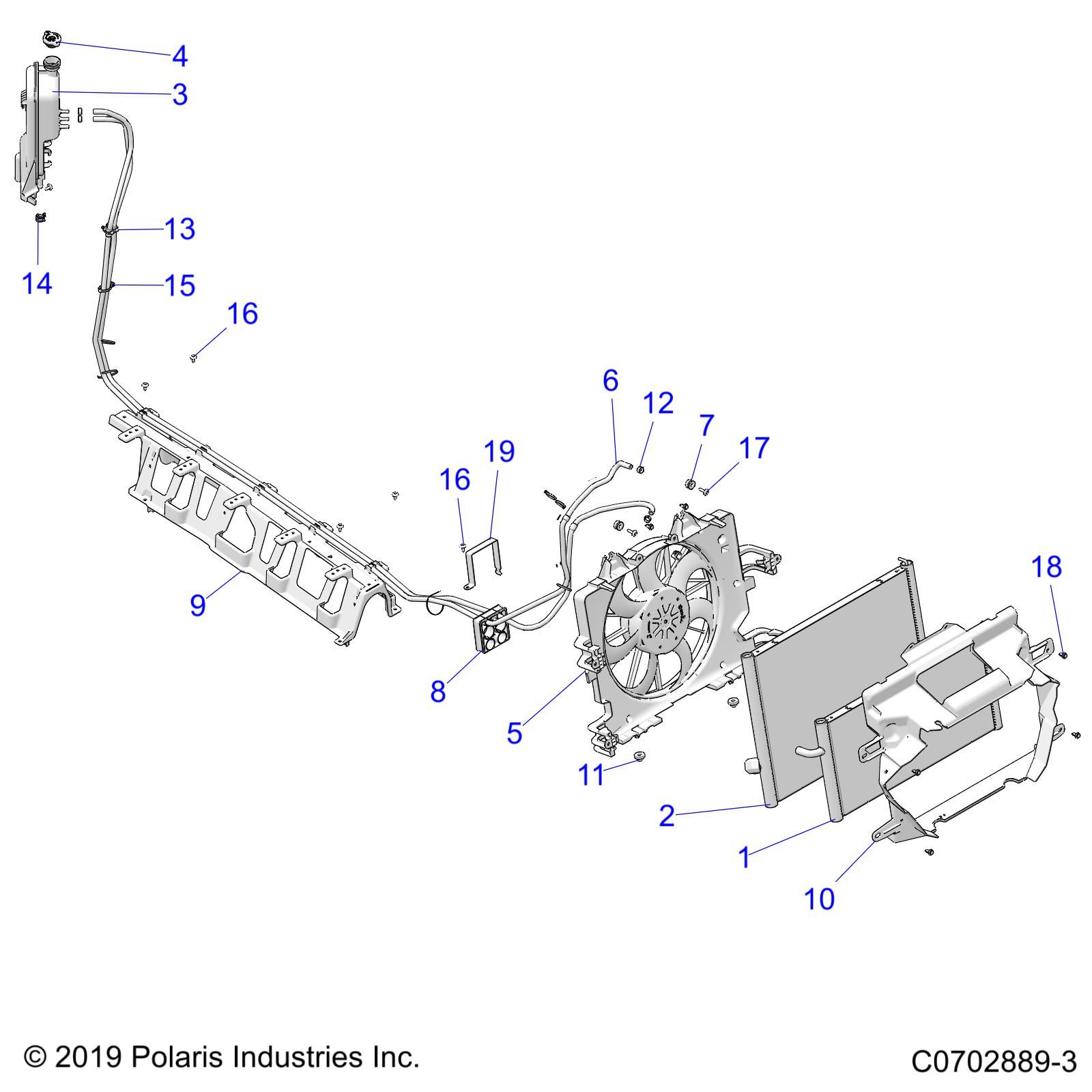 MOTEUR MONTAGE RADIATEUR POUR RZR PRO XP SPORT 2022