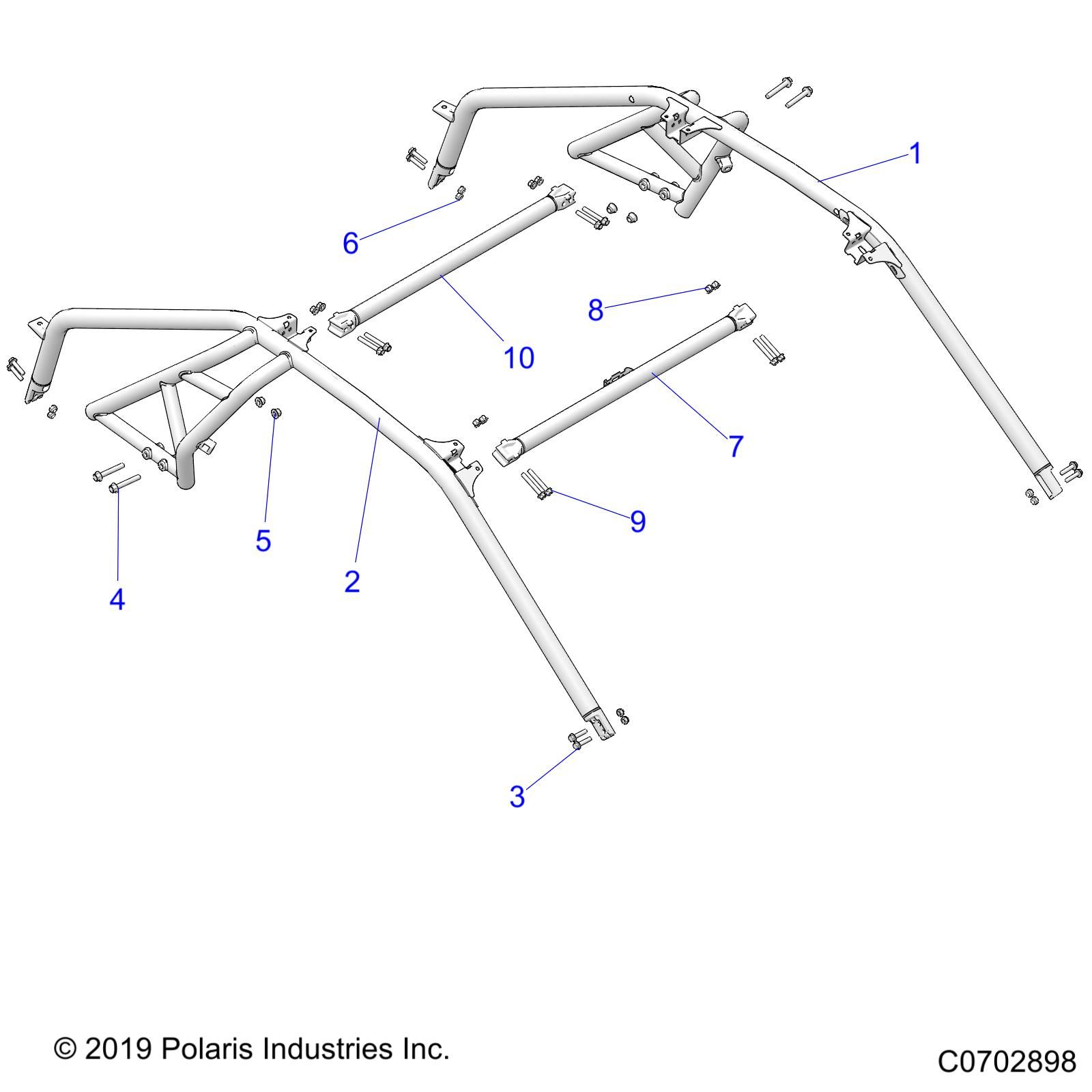 CHASSIS CAB FRAME POUR RZR PRO XP 4 ULTIMATE ROCKFORD LE 2022