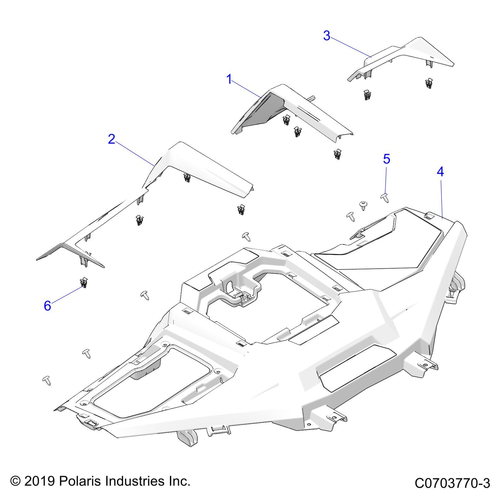 CARROSSERIE TABLEAU DE BORDS SUPERIEUR POUR RZR PRO XP SPORT 2021