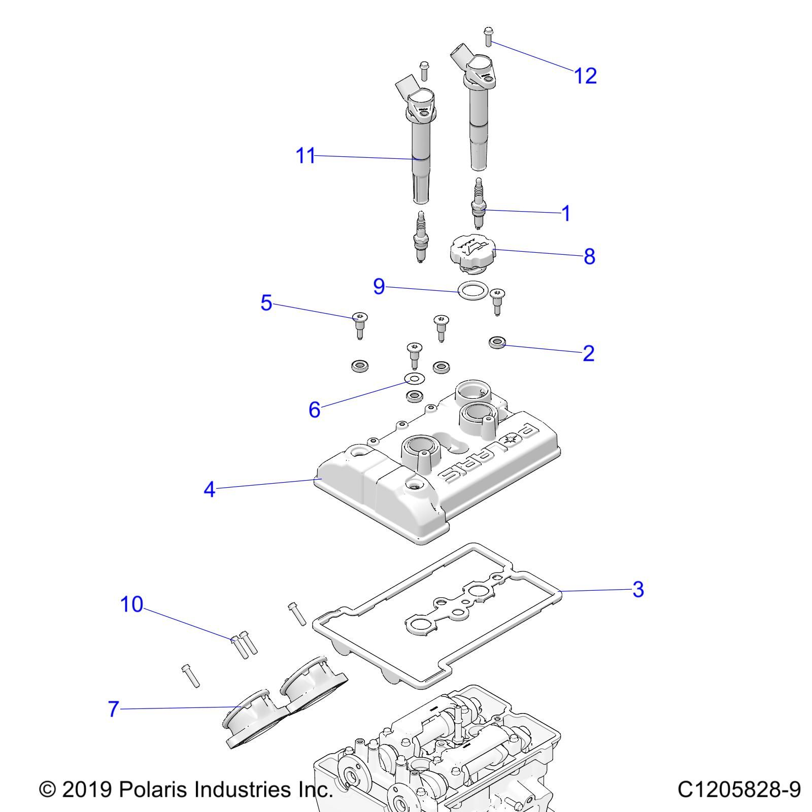 MOTEUR ACCELERATEUR ET COUVERCLE DE SOUPAPES POUR RZR TURBO PRO XP LT 2020