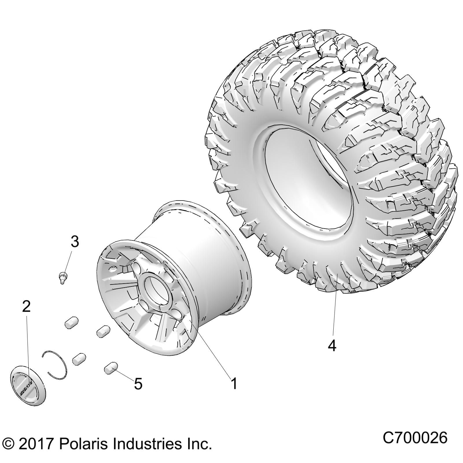 ROUES ROUES ARRIERE POUR RANGER CREW 1000 EPS FS 2020