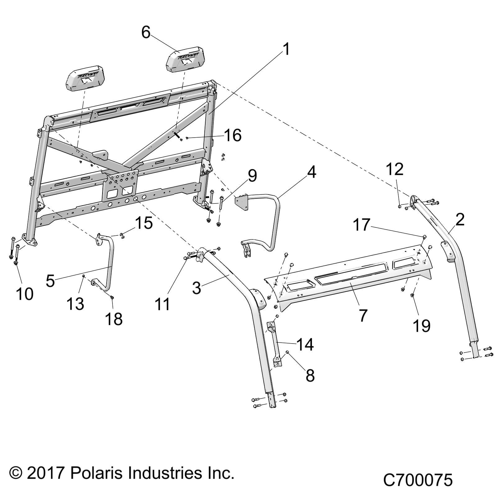 CHASSIS CAB FRAME POUR RANGER XP 1000 2022