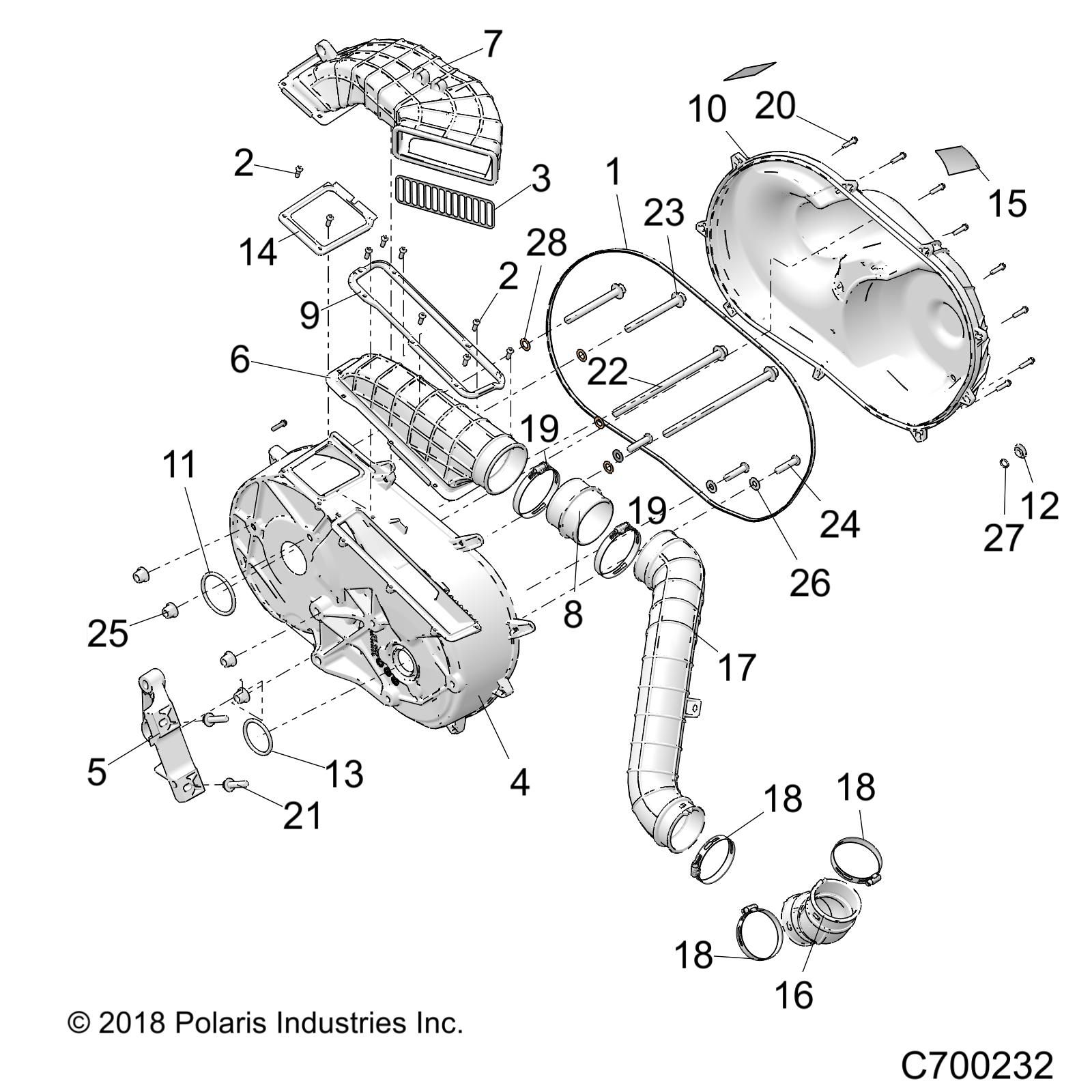 TRANSMISSION CARTER DEMBRAYAGE POUR RANGER XP1000 EPS NSTR RC 2019