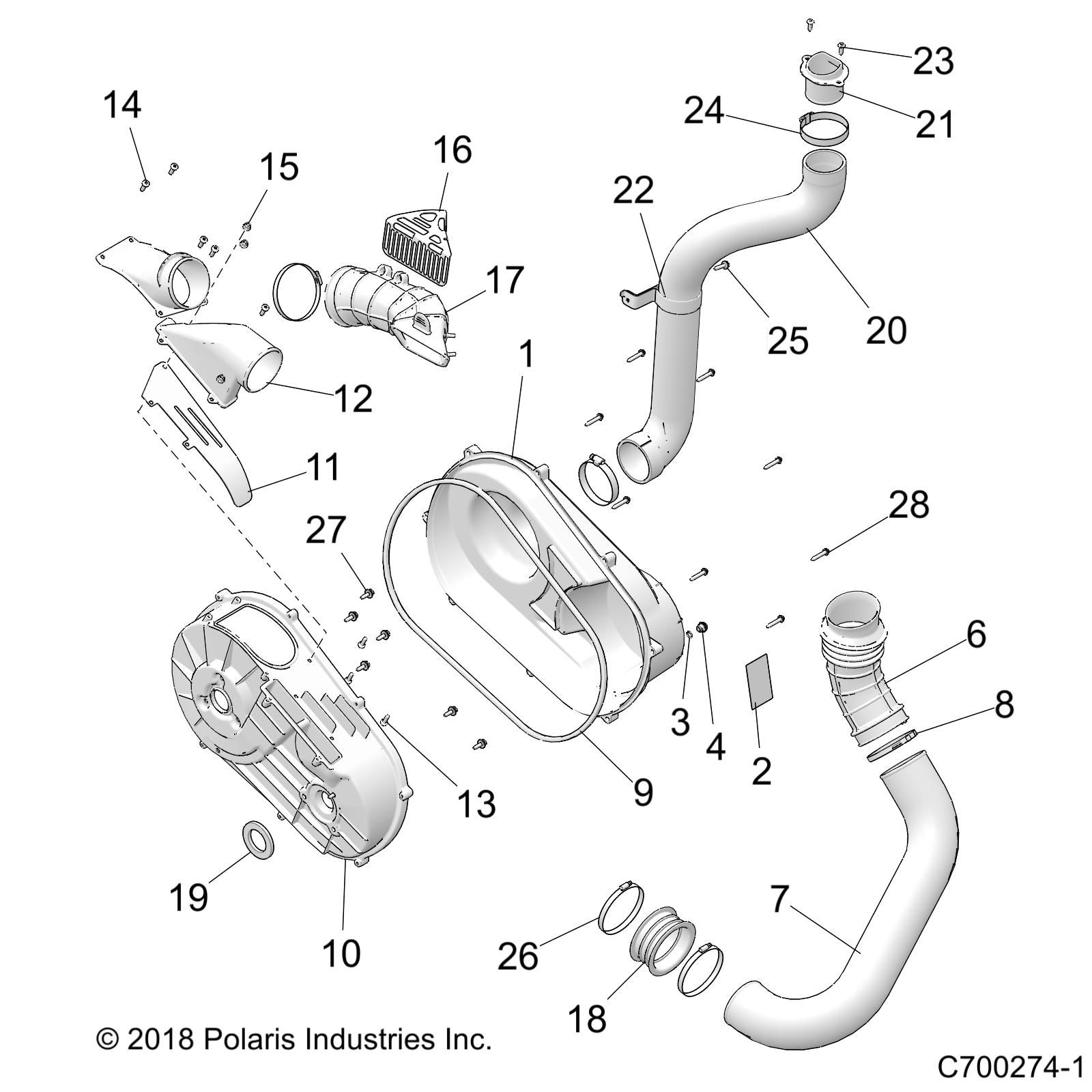 TRANSMISSION CARTER DEMBRAYAGE POUR RZR XP 1000 2021