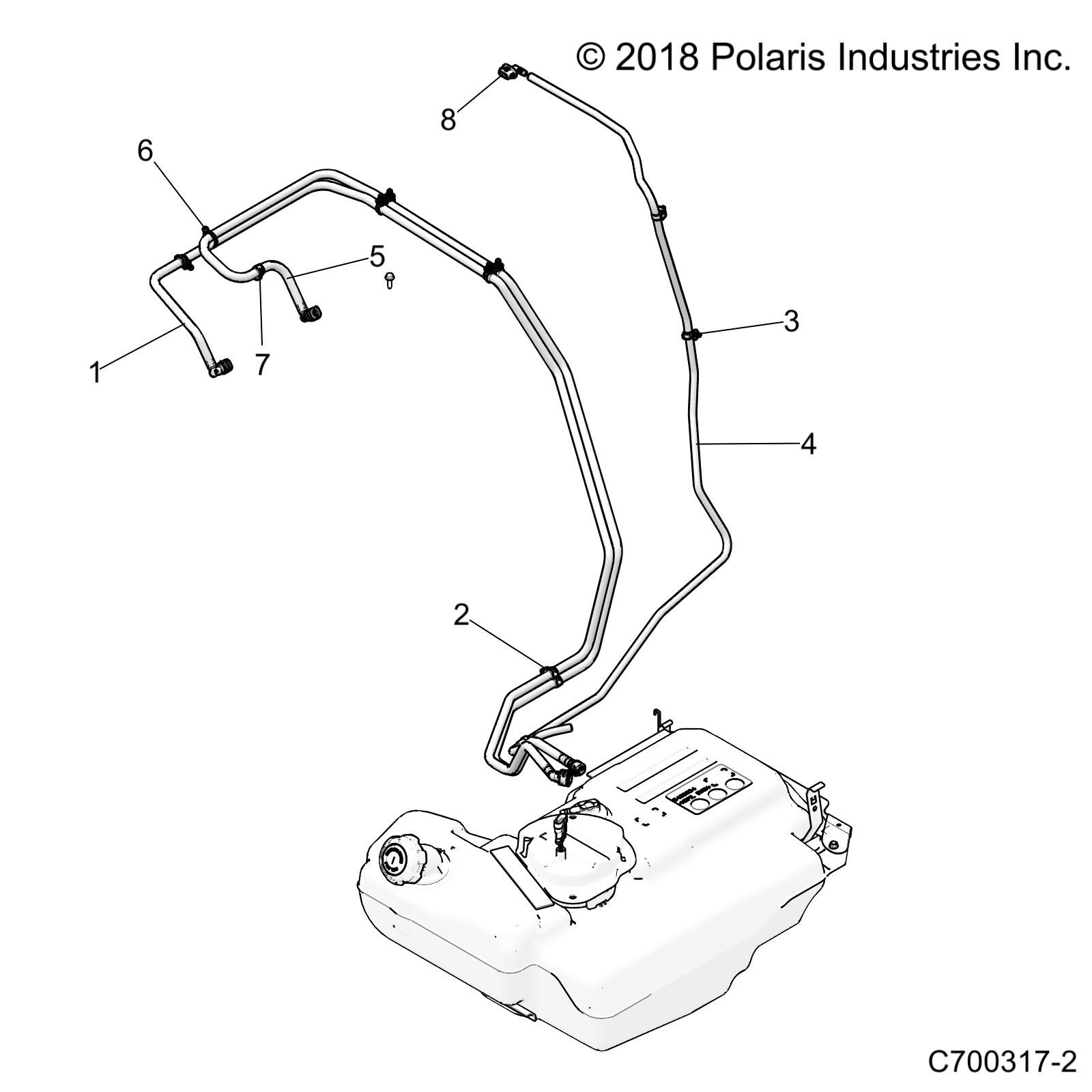 CARROSSERIE CONDUITES DE CARBURANT STANDARD POUR RZR TURBO 4 2019