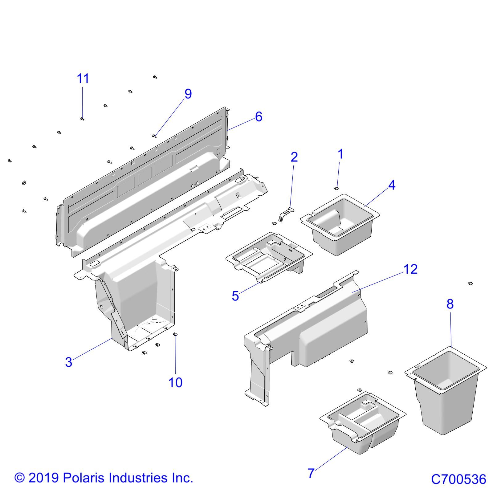 CARROSSERIE CAPOT ARRIERERANGEMENT PREP PREM TOIT AUDIO POUR RANGER CREW XP 1000 49S FACTORY CHOICE 2019