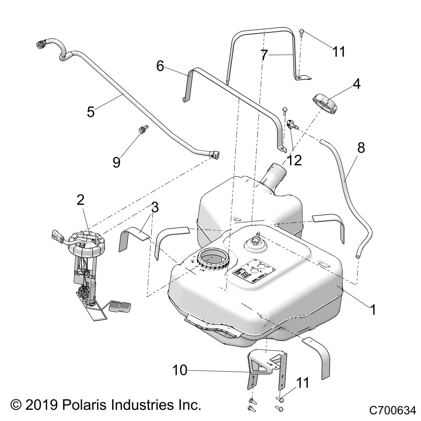 CARROSSERIE RESERVOIR DE CARBURANT POUR RANGER CREW XP1000 EPS NSTR 2020