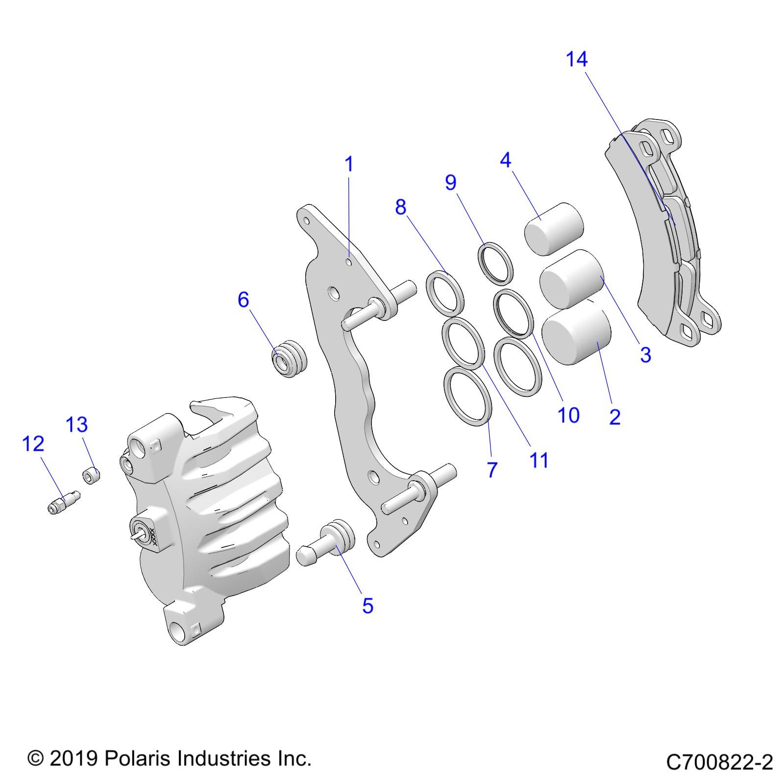 FREINS ETRIER AVANT POUR GENERAL XP4 1000 HUNTER 2022