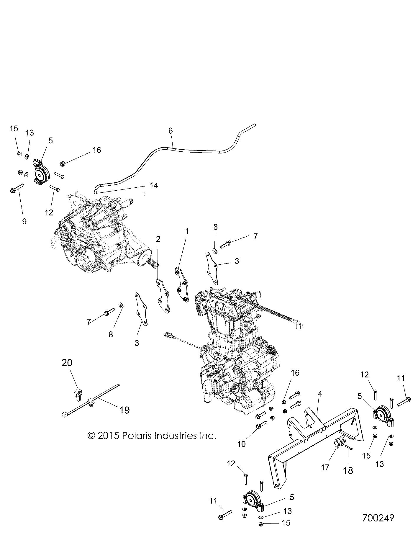 MOTEUR MONTAGE TRANSMISSION POUR RANGER 570 2018