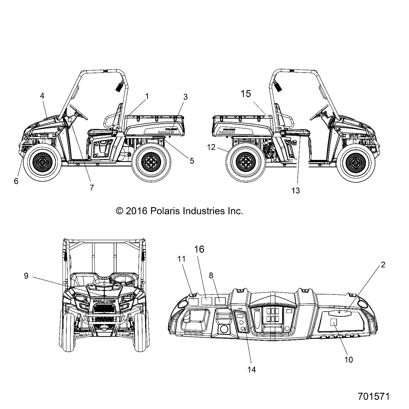 CARROSSERIE AUTOCOLLANTS POUR RANGER EV 2020