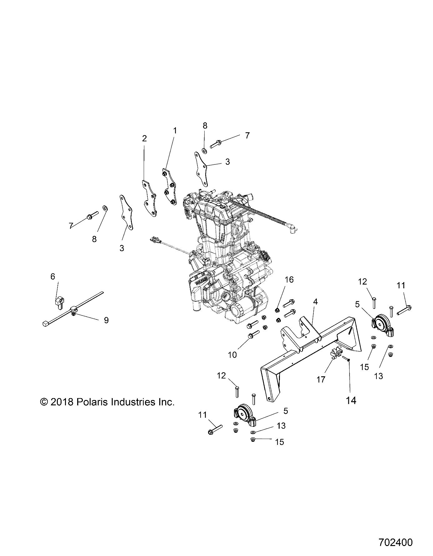 MOTEUR MONTAGE TRANSMISSION POUR RANGER 500 2019