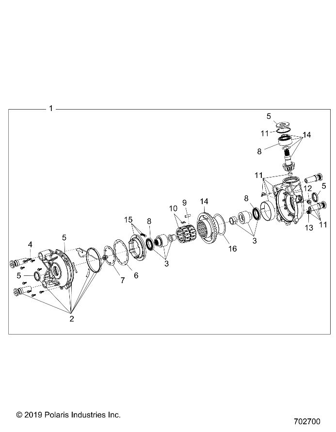 TRANSMISSION CARTER DENGRENAGES AVANT A PARTIR DU 952019 POUR RZR PRO XP 2020