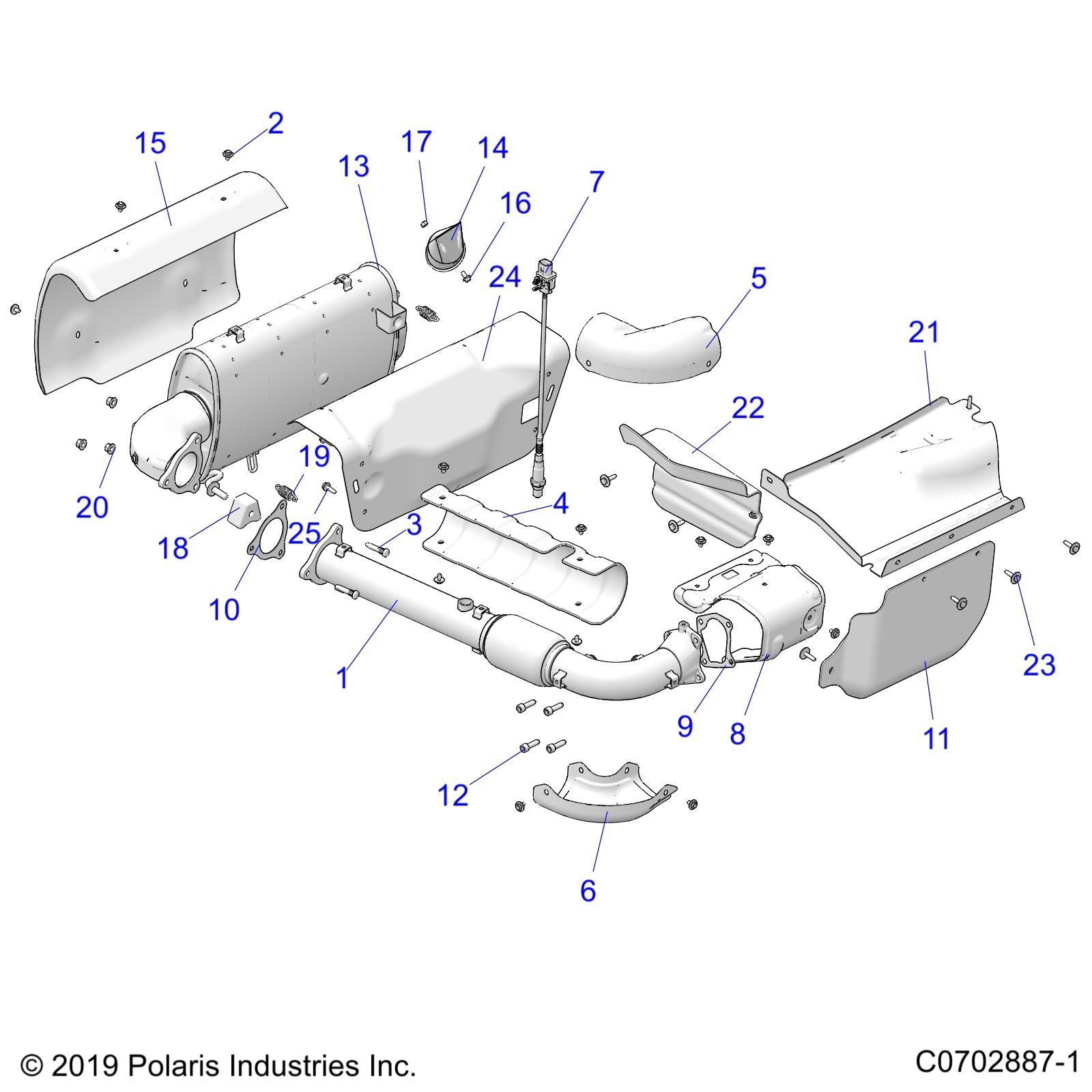 MOTEUR SYSTEME DECHAPPEMENT POUR RZR TURBO R PREMIUM 2024