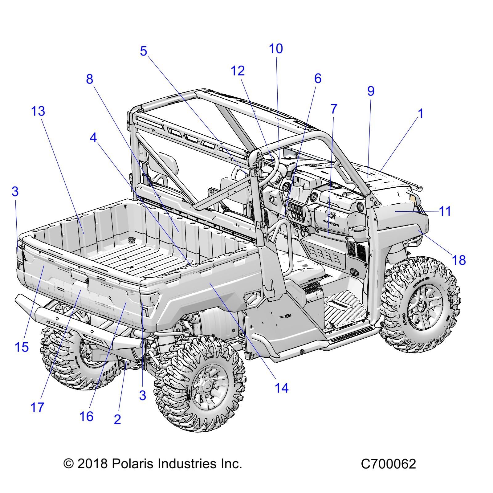 CARROSSERIE AUTOCOLLANTS POUR RANGER XP1000 EPS 2020