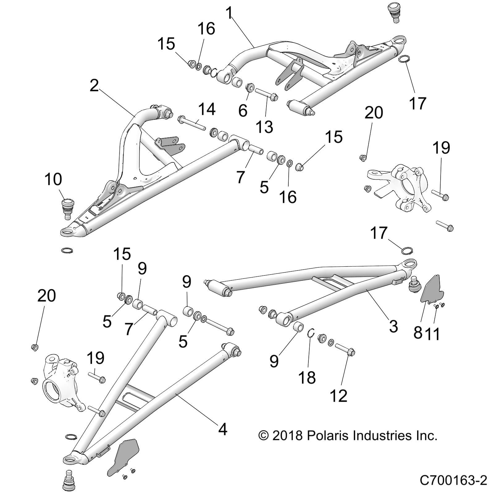 SUSPENSION BRAS DE COMMANDE AVANT POUR RZR TURBO S4 2021