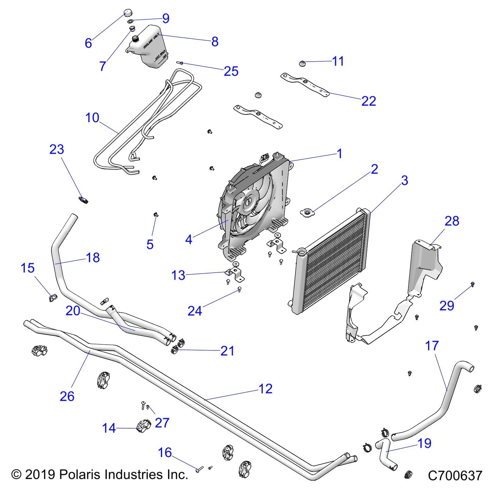 MOTEUR SYSTEME DE REFROIDISSEMENT POUR RANGER CREW XP1000 RC 2020